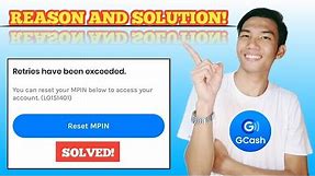 GCASH MPIN: Retries have been exceeded | How to reset MPIN in Gcash |