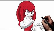 How To Draw Knuckles | Step By Step | Sonic 2