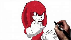 How To Draw Knuckles | Step By Step | Sonic 2