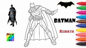Batman coloring page Rebirth/52 Suit - Justice League/Gotham Dark Knight coloring pages