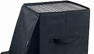 Vinyl Record Storage Box for 12-inch Records Crate Holds up to 90 records,Pack of 1-13.7x 12.9x 12.9 Inch LP record storage - Black