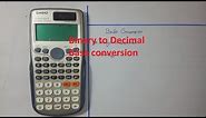 Binary to decimal base Conversion using calculator
