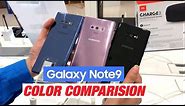 Samsung Galaxy Note 9 Color Comparison