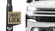 RONIN FACTORY Bullet Antenna Chevy Silverado & GMC Sierra Trucks - 50 Cal Truck Antenna Accessories - Anti Theft - Carwash Safe - Short Replacement Antenna for Truck (SmartLock)