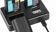 JYJZPB LP-E6 LP-E6N Battery 3-Pack Compatible for Canon EOS 5D Mark II III, 5DS R Rechargeable Battery Charger Triple Slot for Canon EOS 80D, 90D, 60D, 70D, 5DS R, 6D, 7D, 3 Channel Camera Batteries