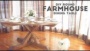DIY Round Farmhouse Dining Table | Modern Builds | EP. 52