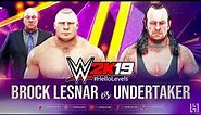 WWE 2K19 Brock Lesnar vs Undertaker WrestelMania 34 Match | WWE 2K19 Gameplay Match