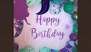 Mocsicka Mermaid Birthday Backdrop Under The Sea Birthday Party Decoration for Girl Blue Purple Scales Photography Background (7x5ft (82x60 inch))