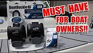 BoatBuckle retractable tie down & mounting bracket kit installation & review | boat tie downs how to
