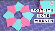 Post-it® Note Crafts - How to Make a Post-it® Note Origami Wreath