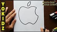 How to draw APPLE LOGO step by step