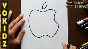 How to draw APPLE LOGO step by step