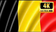 Belgian Flag | Flag of Belgium | Belgian Flag Waving (4K UH)