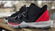 KYRIE 5 BRED EARLY LOOK & REVIEW - CLASSIC BRED COLOR WAY! BEST YET?