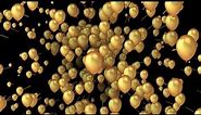 Gold Balloons Advance Animation Background in Black Screen