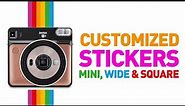Application of Polaroid photo stickers (Frame or border for Instax Wide, Square & Mini)