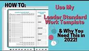 How to Use My Leader Standard Work Template | Leader Standard Workbook Goodnotes & OneNote Bundle