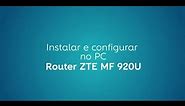 MEO || Instalação e configuração do router ZTE MF 920U