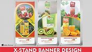 X-Stand Banner Design Illustrator Tutorial | Rollup Banner Design Tutorial