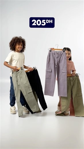 🌟 Découvrez nos pantalons enfants à seulement 205 DHS. Modernes, pratiques et parfaits pour toutes leurs aventures ! 💖 👉 Rendez-vous vite chez Kiabi pour shopper leurs essentiels ! 🛍️✨ #KIABI_Maroc #ModeEnfants #PantalonsTendance #ShoppingEnMagasin | Kiabi