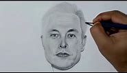Elon Musk Drawing | How To Draw Elon Musk