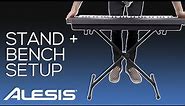 Alesis Portable Keyboards | Setting Up the Stand, Bench & Accessories