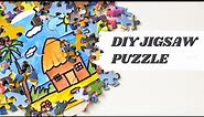 DIY jigsaw puzzle | How to make jigsaw puzzle | how to make puzzle for kids | cardboard puzzle DIY