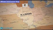 Where is Illinois in the US and and Cities Map of Illinois
