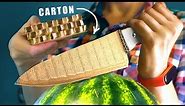 HOW TO MAKE A SHARP KNIFE FROM CARTON BOARD