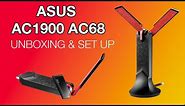Unboxing/Set Up Asus AC1900 AC68 WiFi USB Adapter