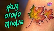🍁 TATUAJE HOJA de OTOÑO a Color "Realistic MAPLE LEAF Color Tattoo" | Jason Ramos Tattoos