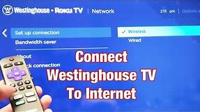 How to Setup/Connect to Internet (Wifi or Cable) on Westinghouse Smart TV (RoKu TV)