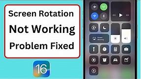 Screen Rotation Not Working iOS 16 | Auto Rotate Not Working iOS 16 | iPad | iPhone | iOS 16