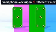 3d Render Loop Phone Mockup 4 In 1 Colors