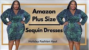 Amazon Plus Size Sequin Dresses & Winter Fashion Haul