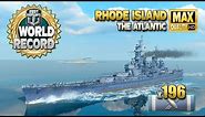 Battleship Rhode Island with a new world record damage - World of Warships