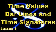 🎼 Grade 1 Music Theory - Time Values, Bar Lines and Time Signatures - Lesson 1