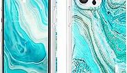 MATEPROX Compatible with iPhone 13 Pro case Marble Design Slim Thin Stylish Geometric Cover for iPhone 13 Pro 6.1" 2021(Frosted Green)