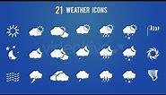 21 Animated Weather Icons - V2 Cutout Style