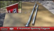 6' Aluminum Spinning Flagpole by SportsFlagShop.com | Setup and Information