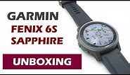Garmin Fenix 6S Sapphire Carbon Gray DLC Unboxing HD (010-02159-25)