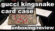 Gucci Kingsnake Print Card Case Unboxing/Review