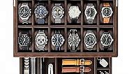TAWBURY 12 Slots Watch Box Organizer for Men – Luxury Watch Display Case for Men | 12 Slot Watch Organizer | Mens Watch Case 12 Slot | Watch Storage Case for Men