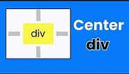 how to center a div in css ( Center a Div and Text Vertically and Horizontally )|