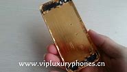 Iphone 5/5s Golden Paint Housing Diamond - Luxury 24K Gold Iphone Covers