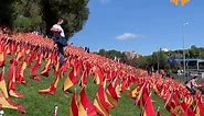 More than 50,000 Spanish flags placed in park to honor coronavirus victims
