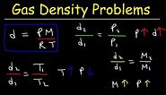 Gas Density and Molar Mass Problems at STP - Chemistry