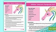 Glitter Unicorn Footprint Art Activity