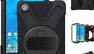 TSQQST Case for Lenovo Tab M8 3rd Gen 2021 TB-8506F TB-8506X for Kids w/Sand | Heavy Duty Rugged Case for Lenovo Tab M8 HD Tablet 2nd Gen 2019 TB-8505F TB-8505X/ Smart Tab M8 TB-8505FS w/Strap-Black