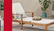 Noble House Kolten Teak Wood Outdoor Dining Chair with Cream Cushion (2-Pack) 7398